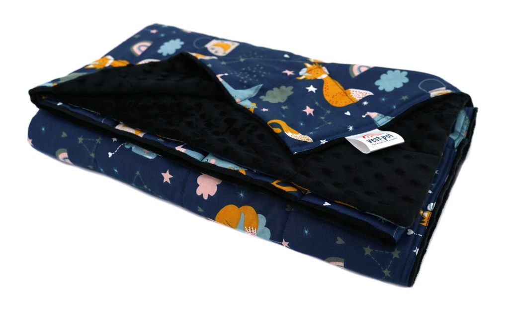 A-TYPISCH Kids FUN Gewichtsdecke Füchse– Sensorischer Komfort mit Minky-Touch Teenager 135 x 200