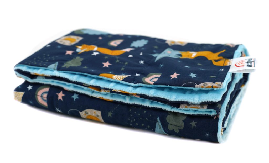 A-TYPISCH Kids FUN Gewichtsdecke Füchse– Sensorischer Komfort mit Minky-Touch 100 x 150